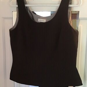 Zara Dark pinstriped Sleeveless lined vest/top size 8